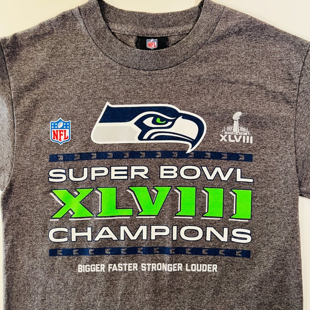 NFL Seattle Seahawks SUPER BOWL XLVIII (43) Championship T Shirt (Small) - Picture 2 of 5
